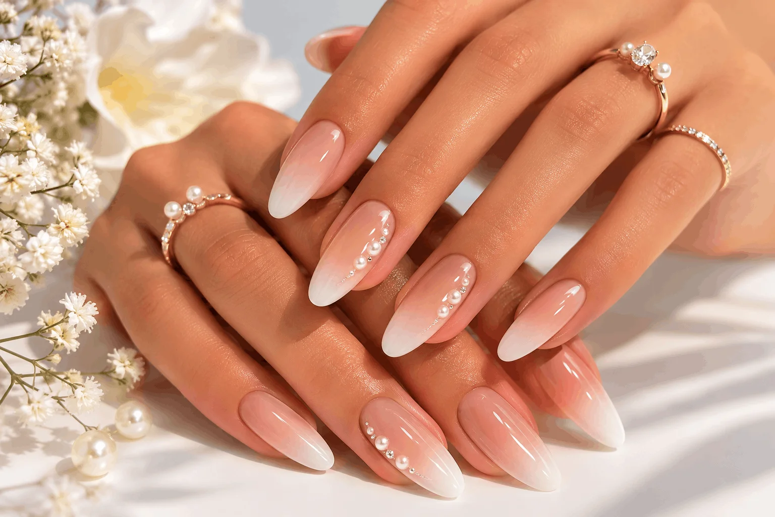 10 Summer Ombre Nails That Look Stunning in Photos 7 Minimal nude and white ombre nails design
