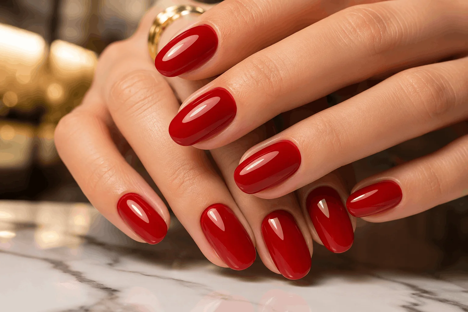 9 Red Nail Ideas That Will Instantly Elevate Your Look 8 hiny red gel nails with flawless finish