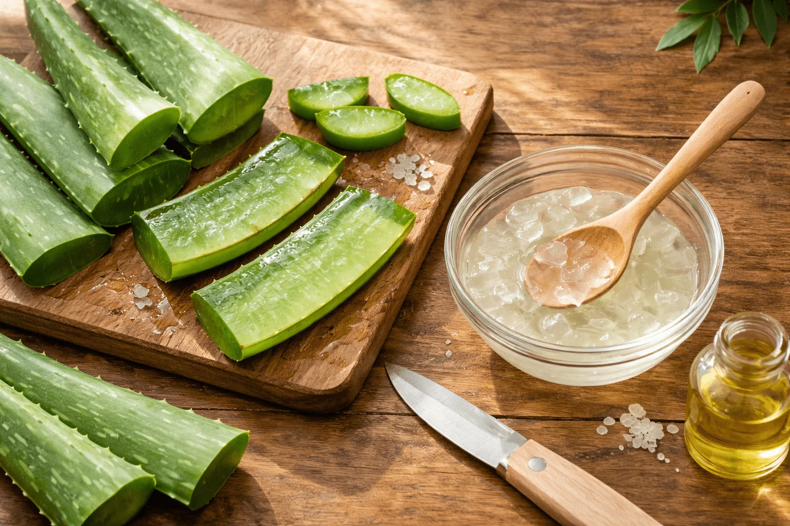 Home Skincare Hacks: The Ultimate Guide to Naturally Healthy, Glowing Skin 6 Aloe vera gel used for skin repair in home skincare-min
