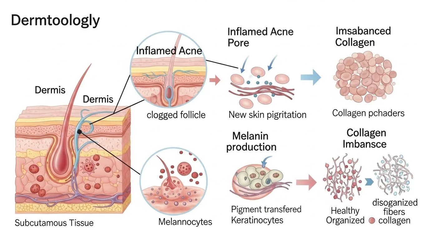 Pimple Marks Fix: The Complete Guide to Clear, Even-Toned Skin Naturally 3 How inflammation causes pimple marks and acne scars