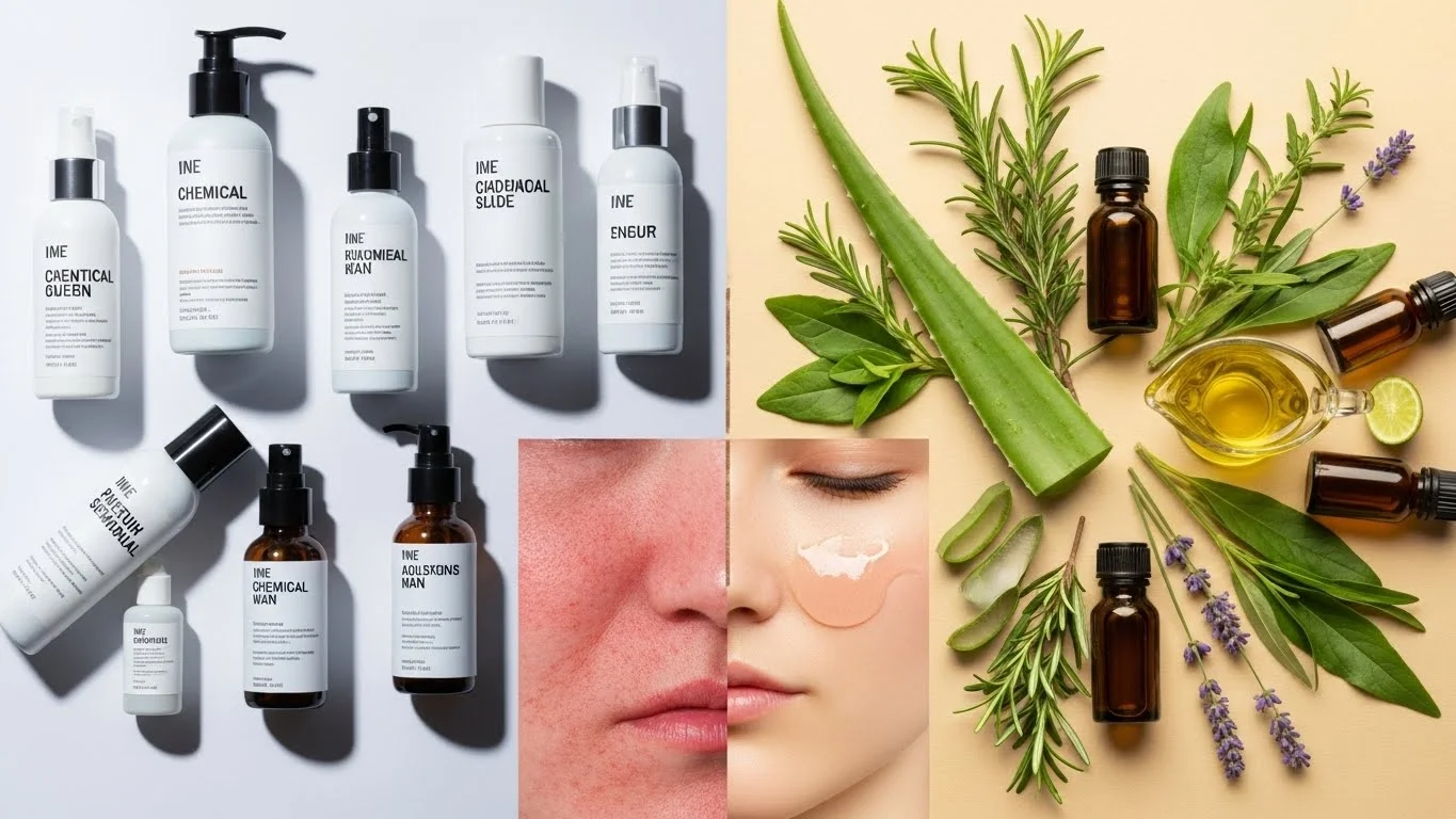 Natural Skin Repair: The Complete Guide to Healing, Strengthening, and Restoring Your Skin Naturally 2 Natural skin repair compared to chemical skincare treatments