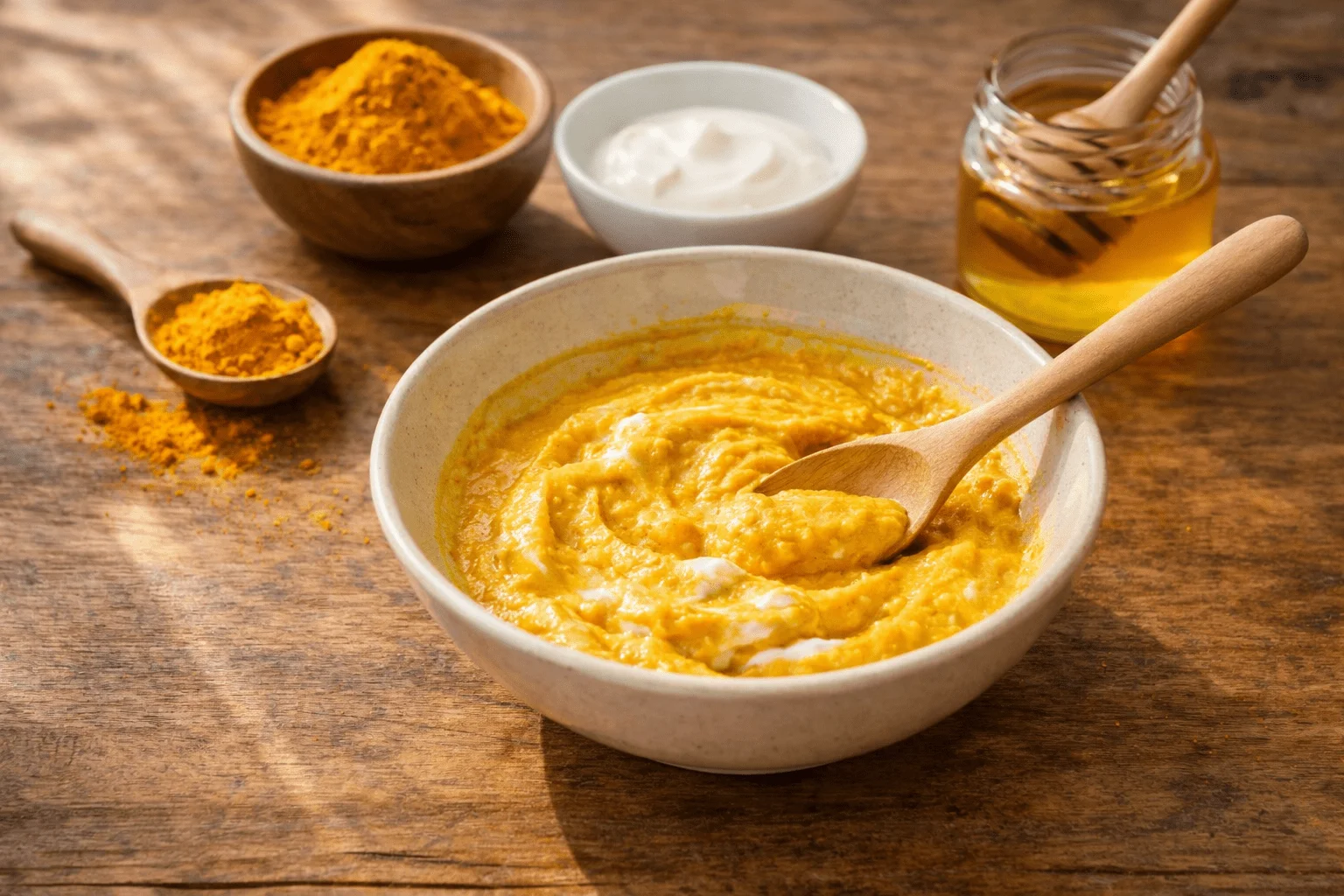 Home Skincare Hacks: The Ultimate Guide to Naturally Healthy, Glowing Skin 8 Turmeric face mask for natural skin brightening at home-min