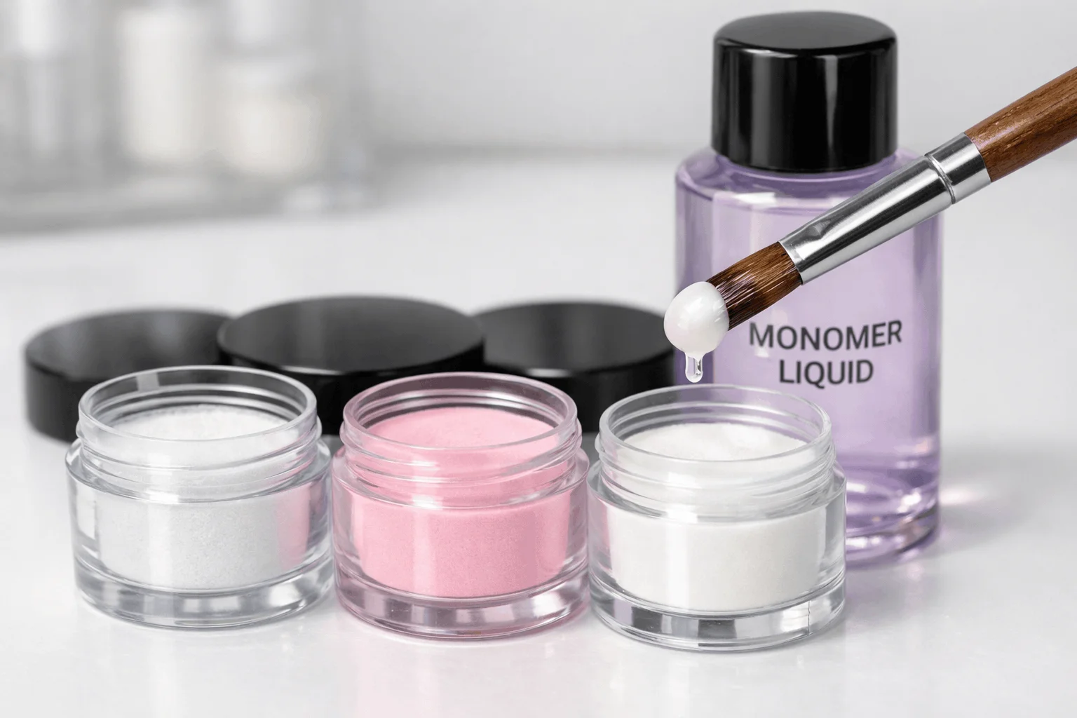 22 Best Acrylic Nail Supplies for Salon-Style Nails 2 Acrylic powder and liquid monomer used for acrylic nails