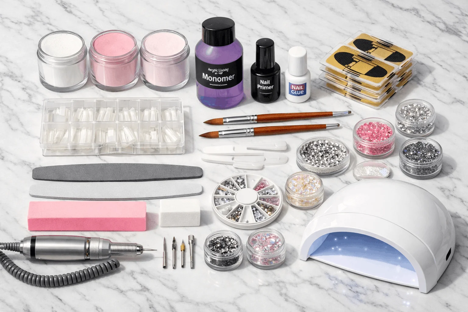 22 Best Acrylic Nail Supplies for Salon-Style Nails 1 Complete acrylic nail supplies set for beginners and professionals