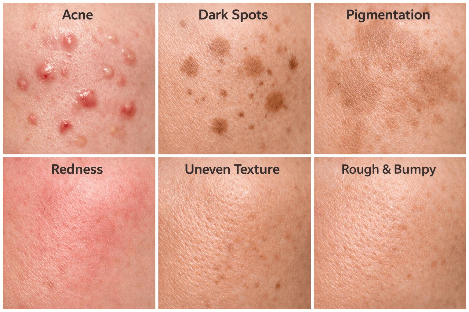 Blemish Free Skin: The Complete Guide to Naturally Clear, Healthy, and Radiant Skin 2 Different types of skin blemishes including acne and pigmentation-min