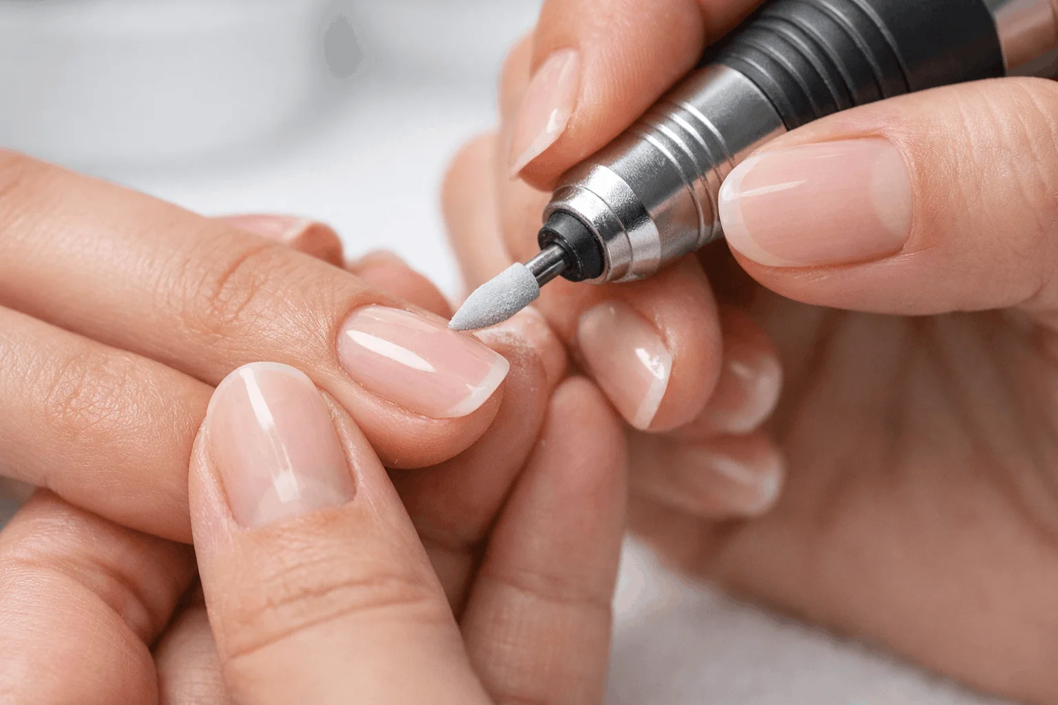 22 Best Nail Drills for Fast, Flawless Manicures 2 Electric nail drill being used for precise nail shaping