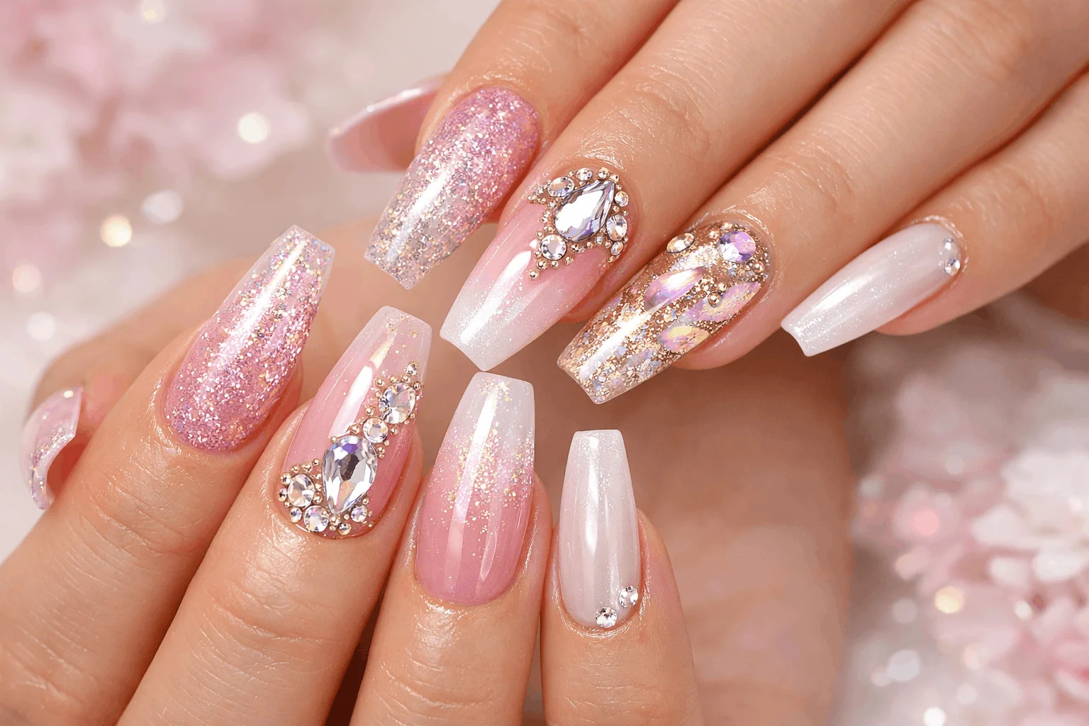 22 Best Acrylic Nail Supplies for Salon-Style Nails 6 Finished acrylic nail designs using nail art supplies