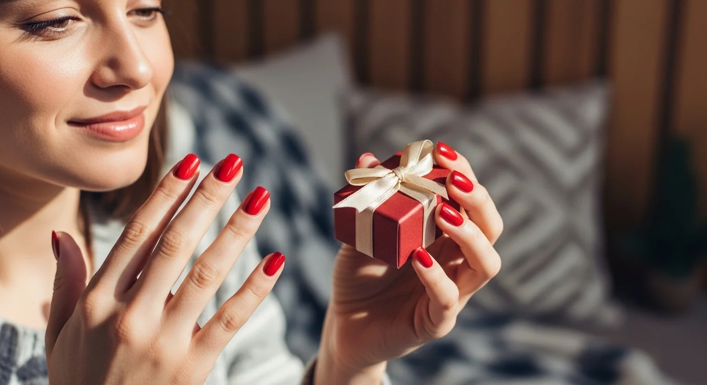 24 Best Nail Polish Gifts for Every Style & Mood 11 Joyful moment enjoying a thoughtful nail polish gift