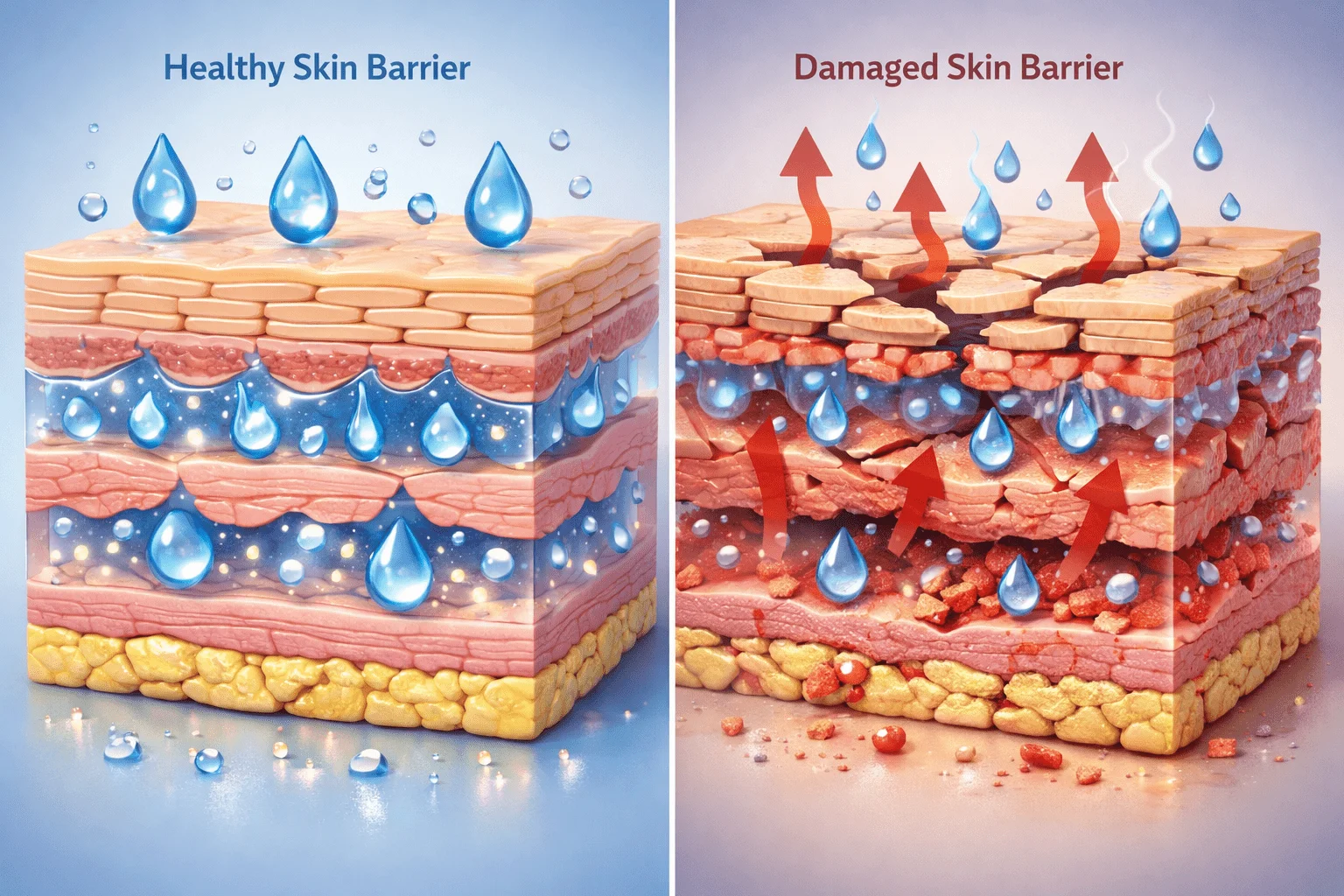 Healthy Clear Skin: The Complete Guide to Naturally Radiant, Balanced, and Problem-Free Skin 5 Skin barrier structure supporting healthy clear skin