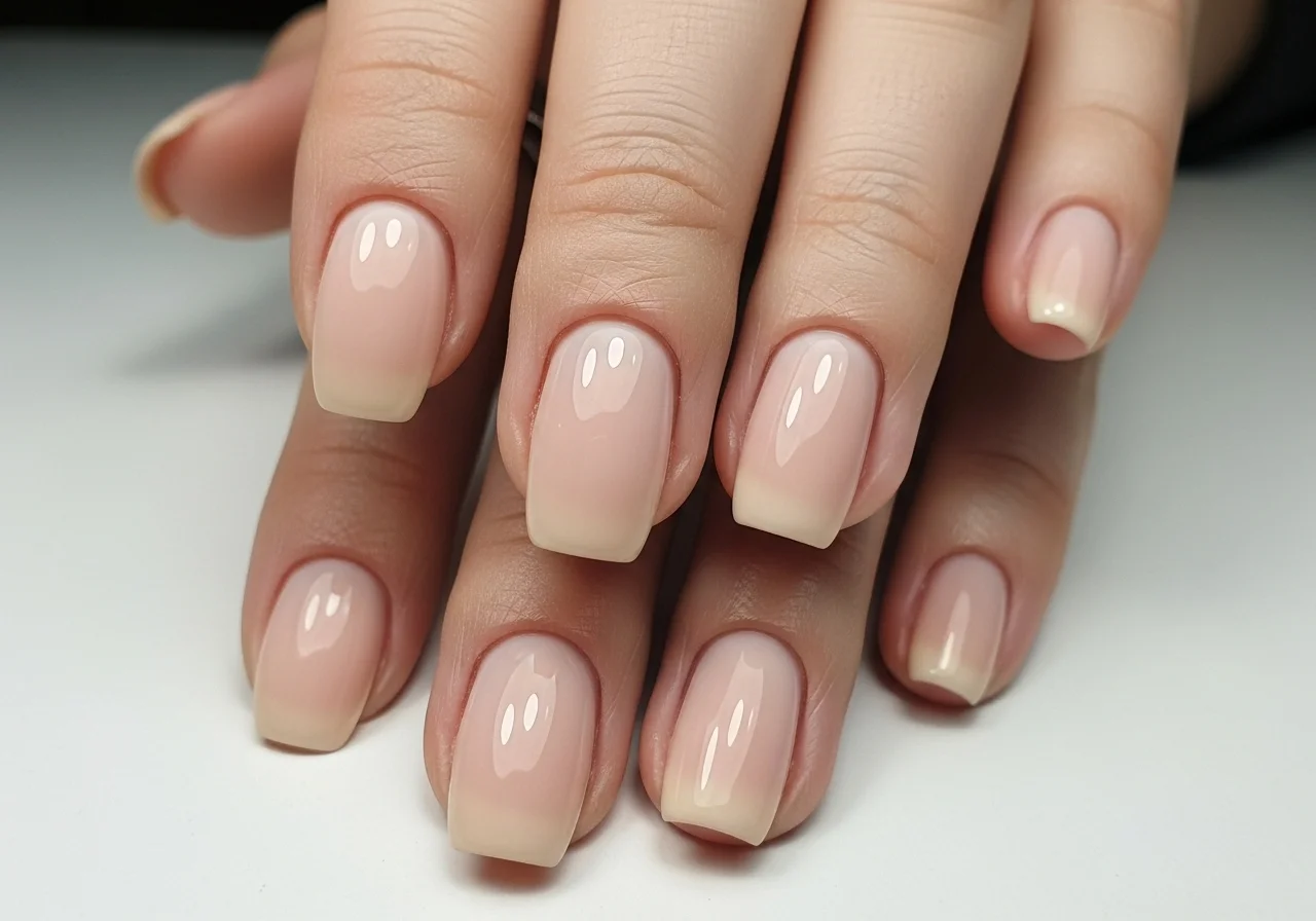 23 Best Nail Shape for Short Fingers That Flatter Instantly 8 Squoval nail shape on short fingers with softened edges