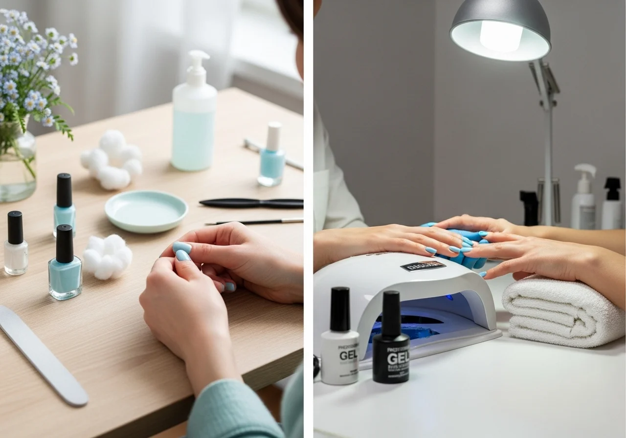 22 Icy Blue Nails Styles Everyone’s Saving Right Now 8 diy vs salon icy blue nails manicure comparison