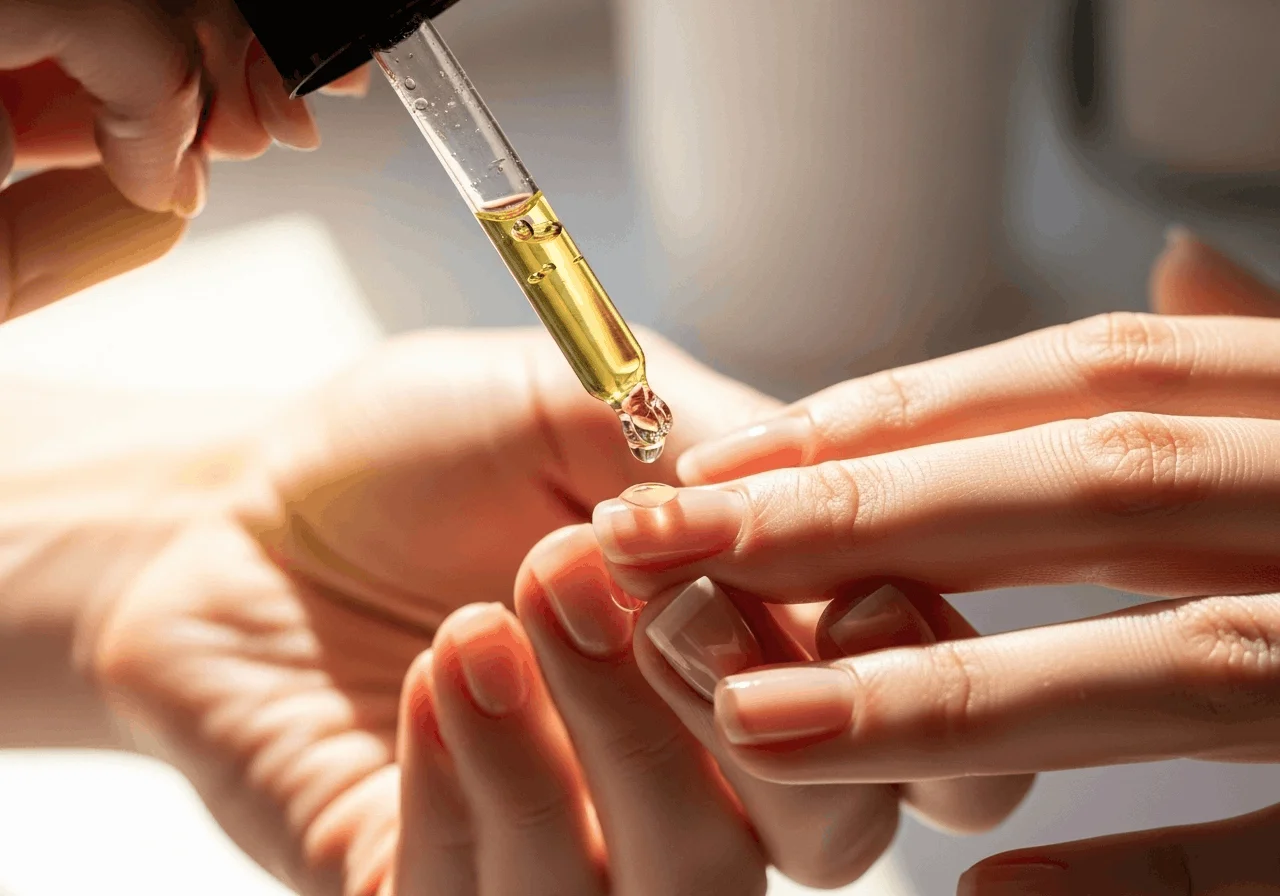 21 Ways to Strengthen Damaged Nails After Acrylic Fast 3 Applying cuticle oil to hydrate damaged nails after acrylics