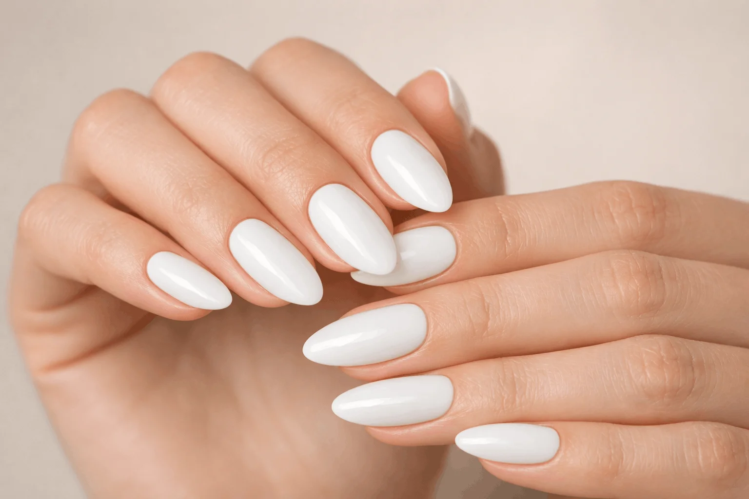 21 Best White Nail Polish Picks for Every Skin Tone 1 Best white nail polish on elegant glossy white manicure