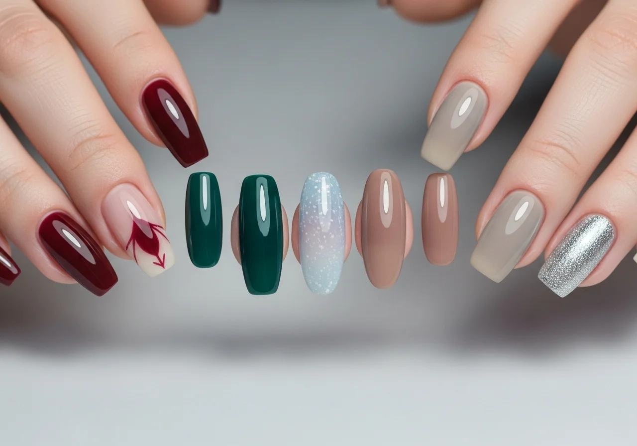 22 December Nails Trends for Holiday Perfection 4 December nail shapes almond square coffin oval short nails