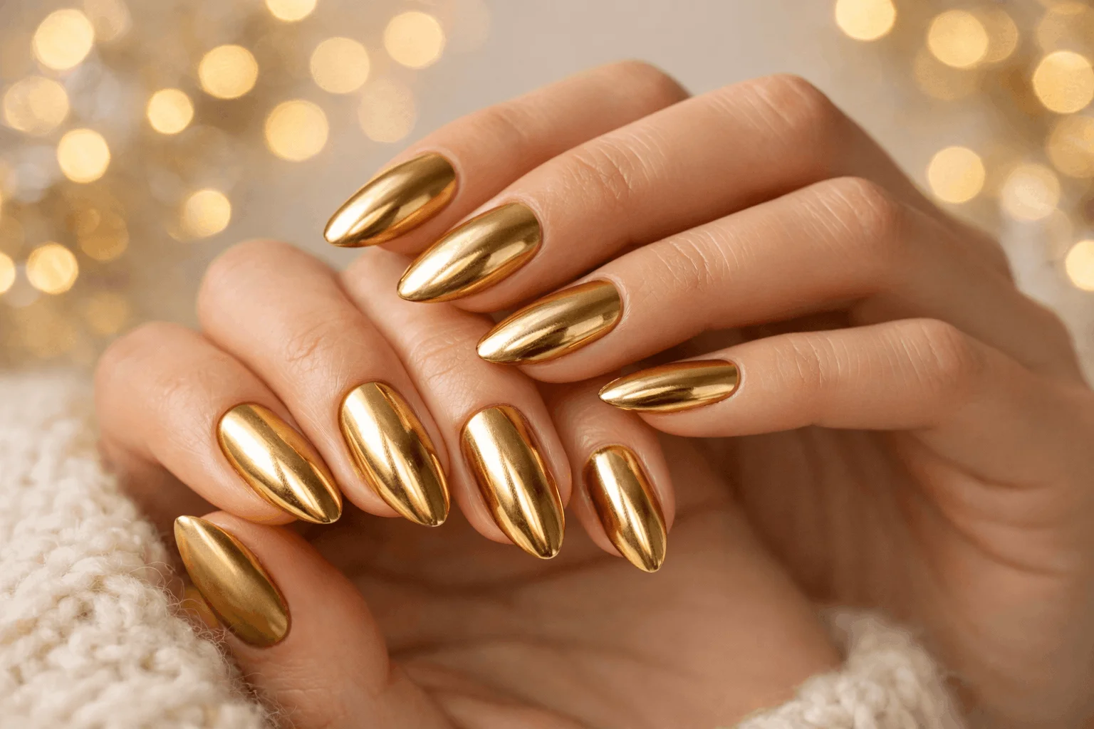 Gold Holiday Nails: The Ultimate Guide to Festive, Elegant Manicures 5 Gold holiday nails with glossy metallic finish in elegant festive setting