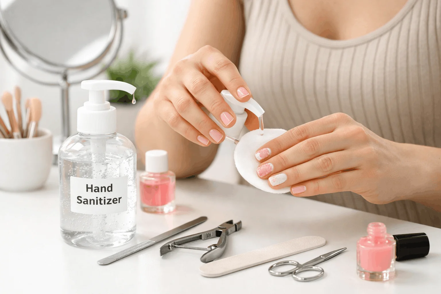 21 Easy DIY Nail Polish Remover Solutions for Nails 4 Hand sanitizer DIY acetone free nail polish remover trick