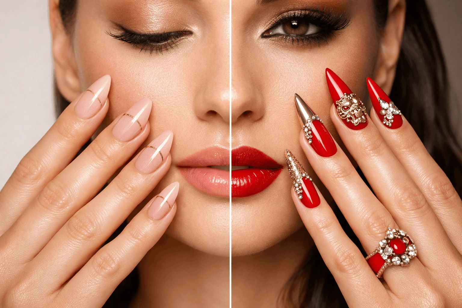 22 Leo Nails You’ll Love If You’re Bold & Fearless 6 Minimal vs maximal leo nails bold and subtle designs comparison