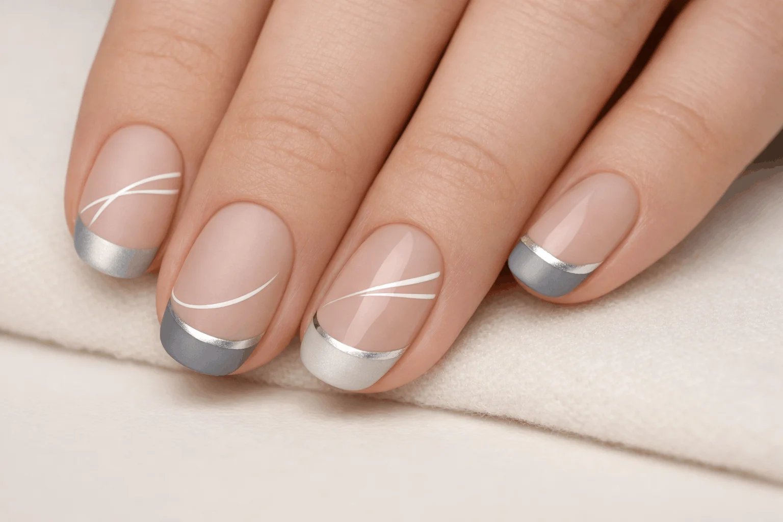24 January Nails Designs Perfect for Winter Vibes 4 Icy blue January nails with cool winter-inspired tones