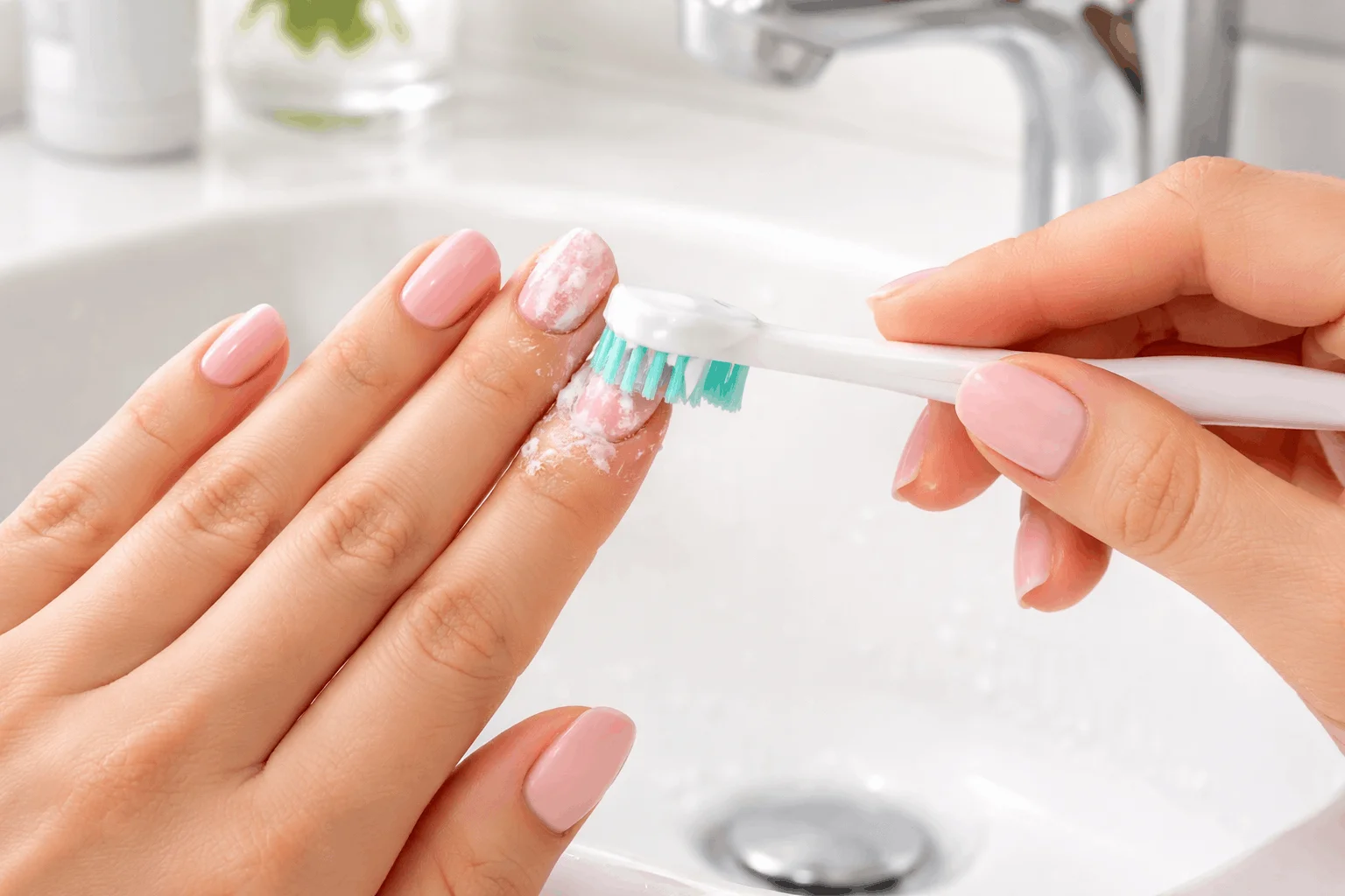 21 Easy DIY Nail Polish Remover Solutions for Nails 5 Removing nail polish using toothpaste DIY method