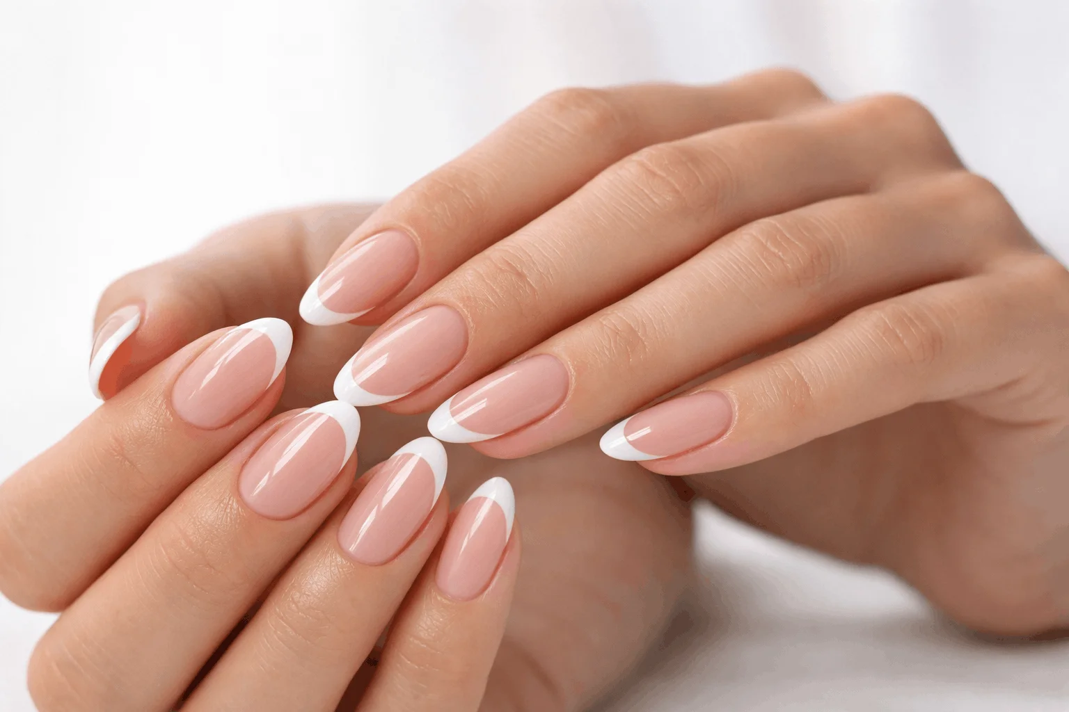 21 White French Tip Nails That Look Clean & Chic 3 Short white french tip nails with thin minimal tips