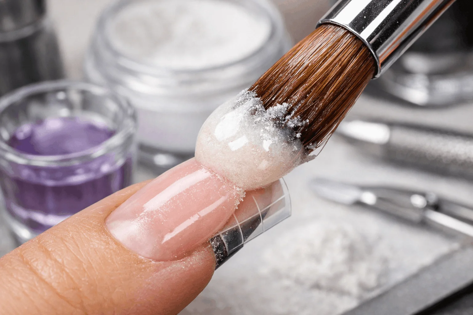 22 Facts That Explain What Are Acrylic Nails 4 how acrylic nails work mixing powder and liquid