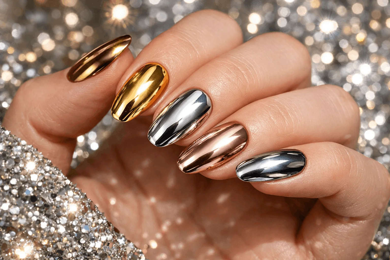 22 Stunning Tips for What Color Should I Paint My Nails 9 metallic chrome nail color ideas for glamorous manicure
