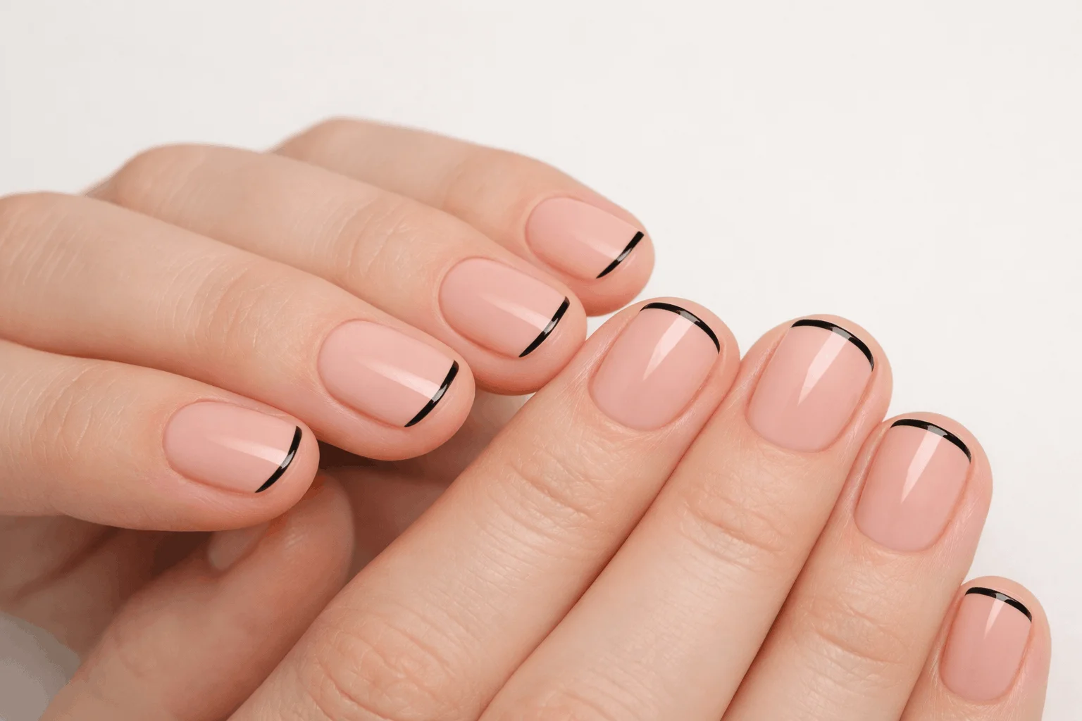 20 Black French Tip Nails That Look Super Classy 5 minimalist micro black french tip nails