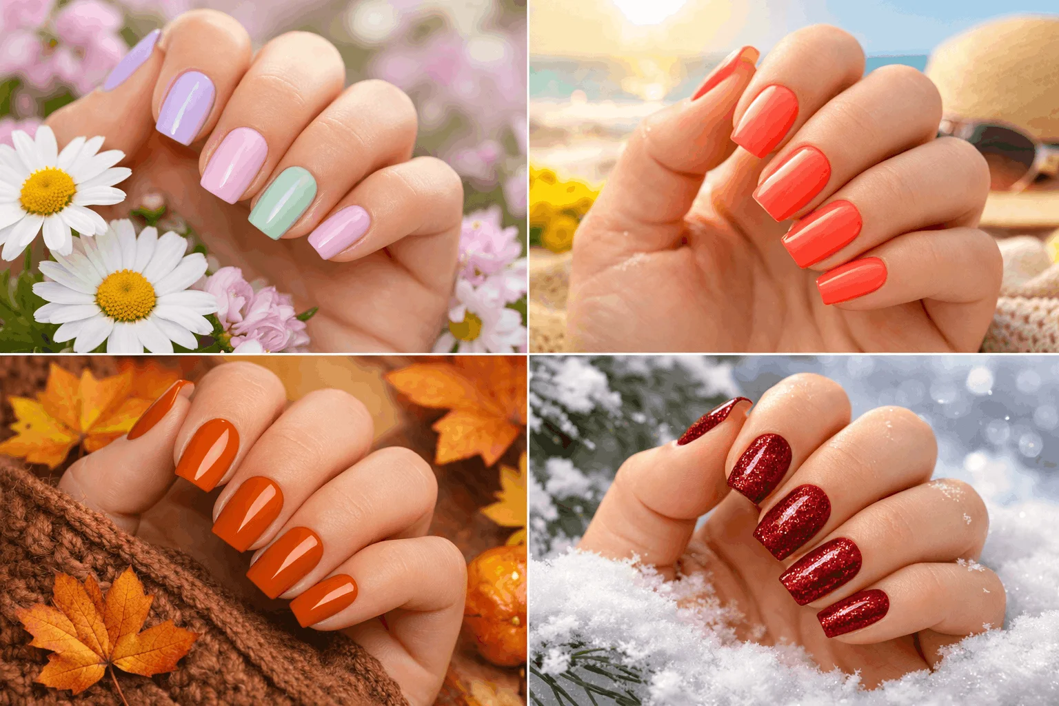 22 Stunning Tips for What Color Should I Paint My Nails 3 seasonal nail color ideas for spring summer fall winter