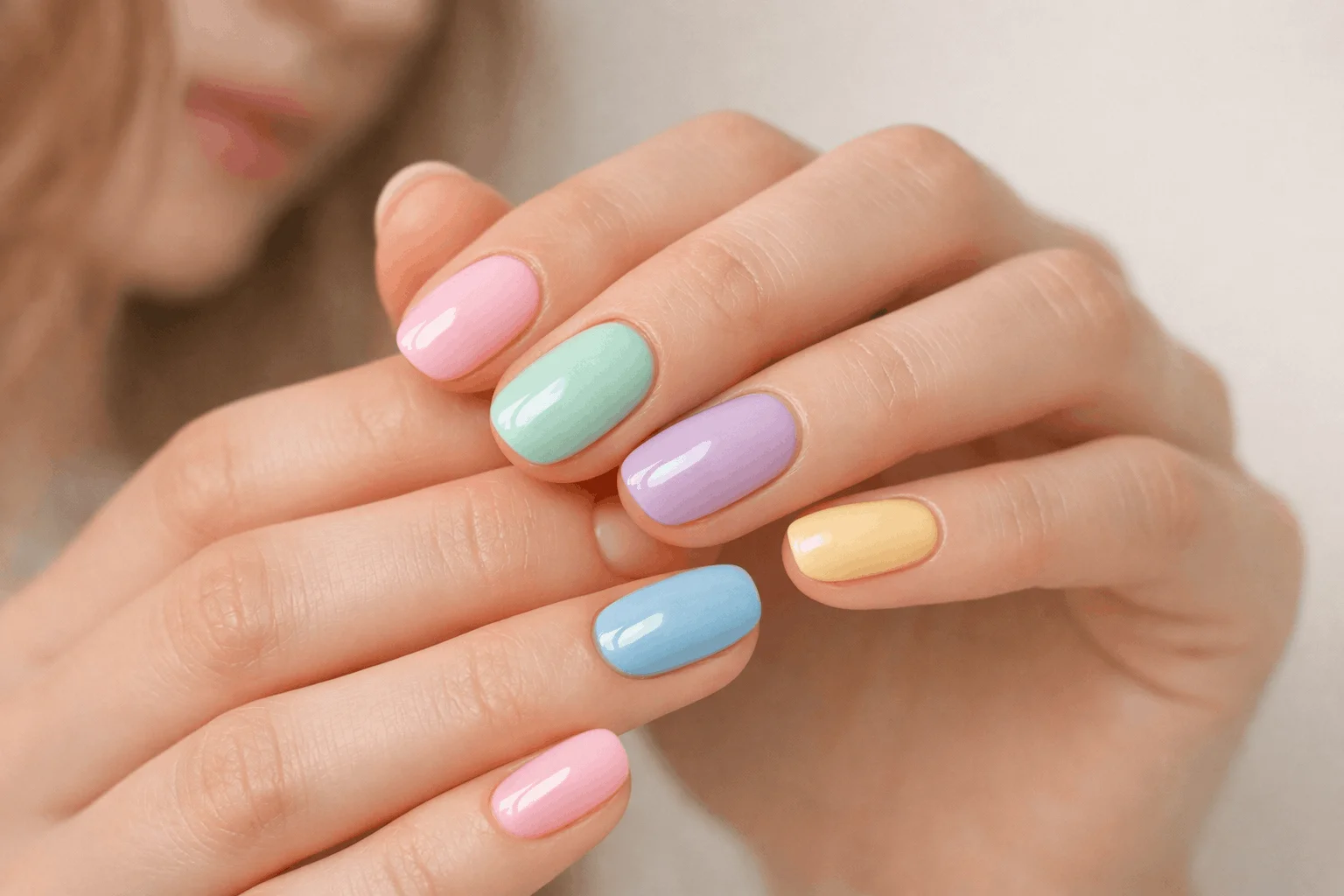 17 Teen Nails Ideas That Are Cute, Trendy & Easy 2 1pastel rainbow cute teen nails idea