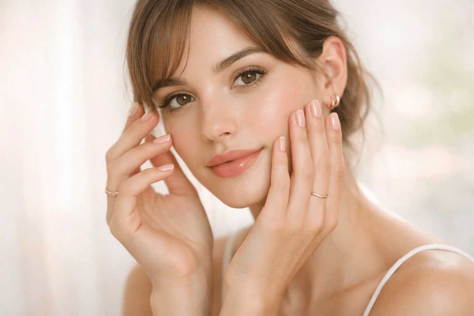 18 School Nails Ideas That Are Simple & Stylish 1 Beautiful model showing simple and stylish school nails ideas