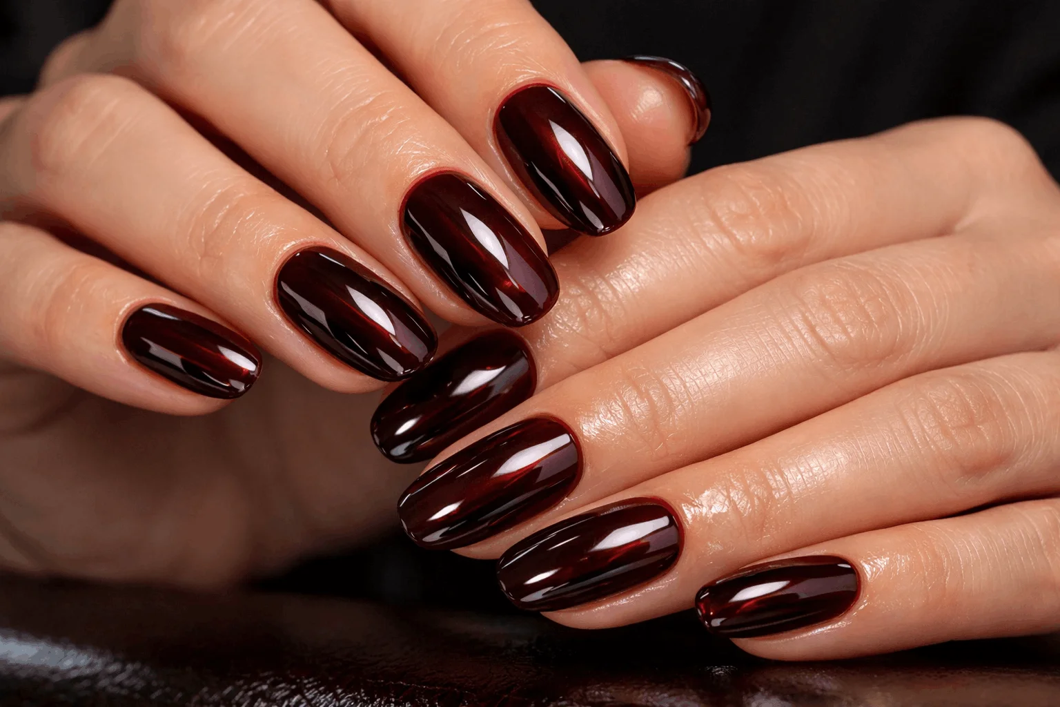 15 Cherry Mocha Nails Perfect for Any Season 5 Cherry mocha ombre nails gradient blend design