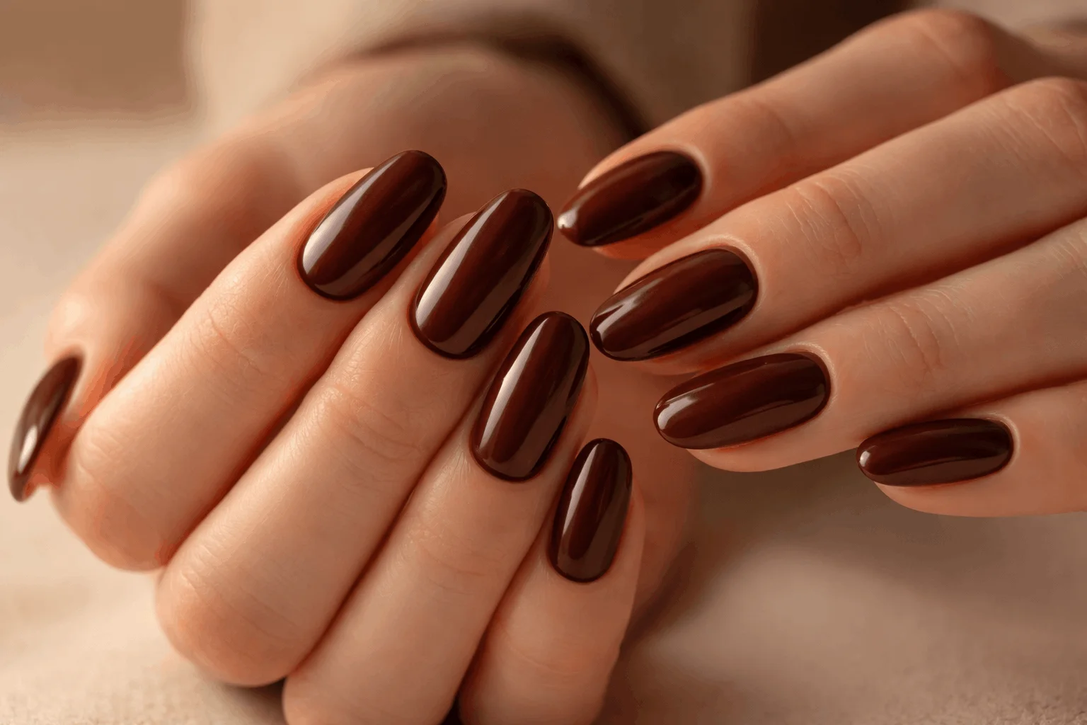 16 Fall Season Nails Trends You Need to Try 9 Chocolate brown autumn nails elegant fall manicure