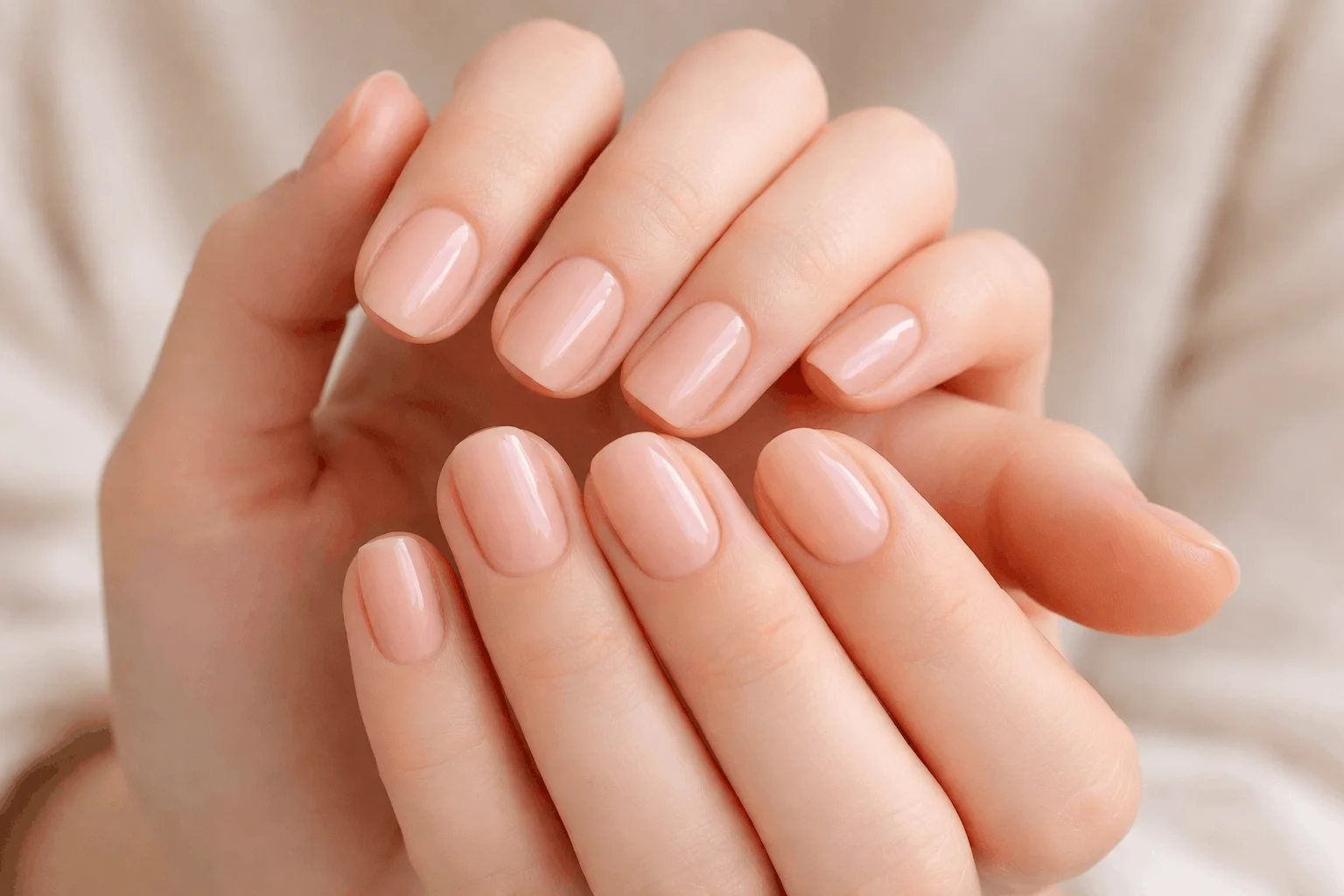 18 School Nails Ideas That Are Simple & Stylish 2 Classic nude school nails simple and natural look