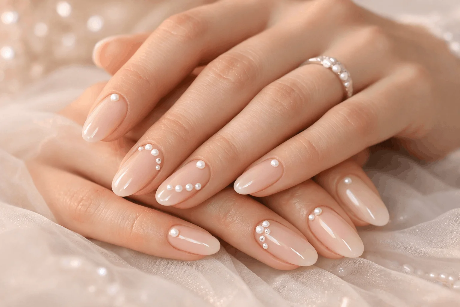 15 Elegant Nails That Elevate Your Style Instantly 8 Elegant nails with pearl accents design