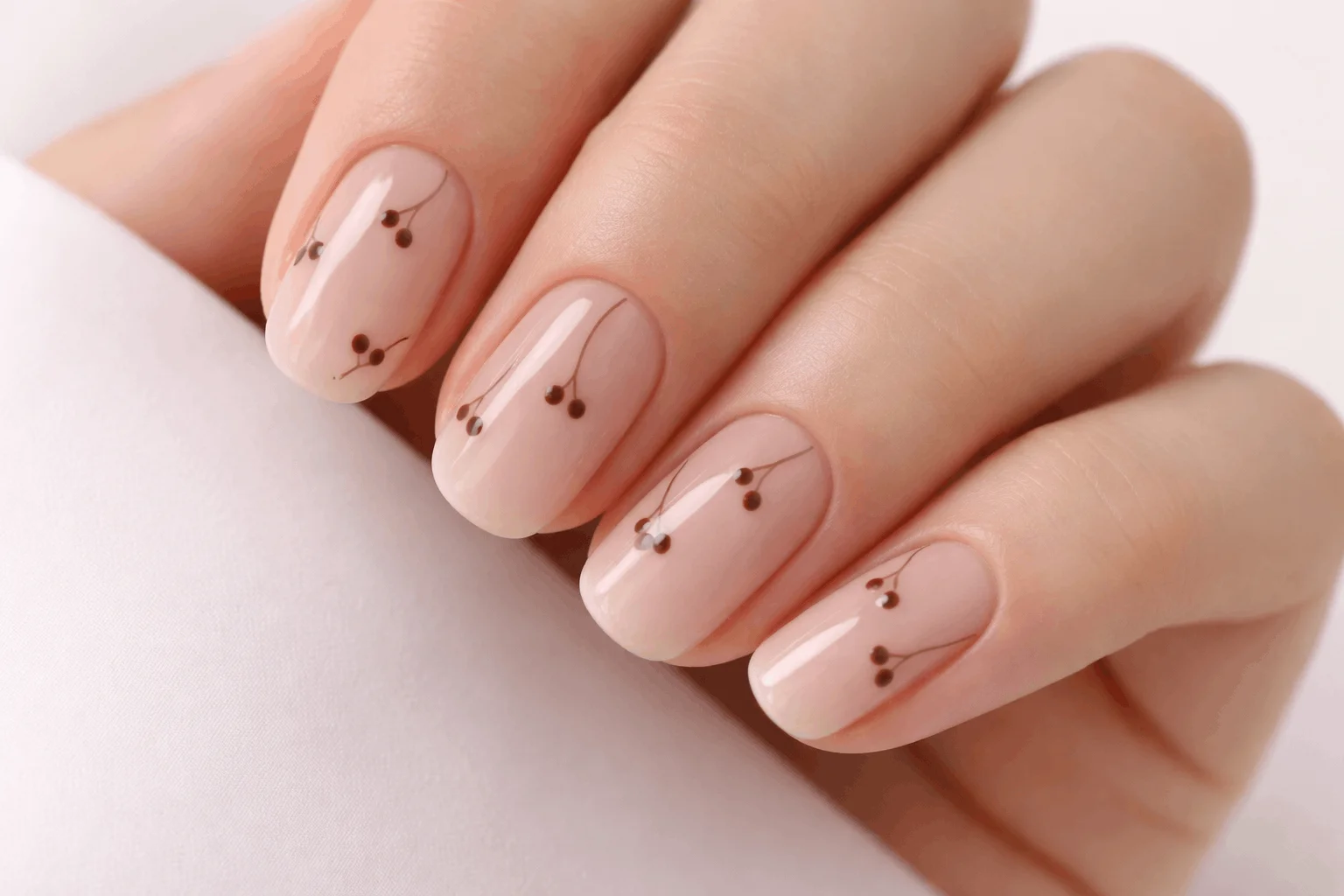 15 Cherry Mocha Nails Perfect for Any Season 4 Matte cherry mocha nails with soft velvet finish
