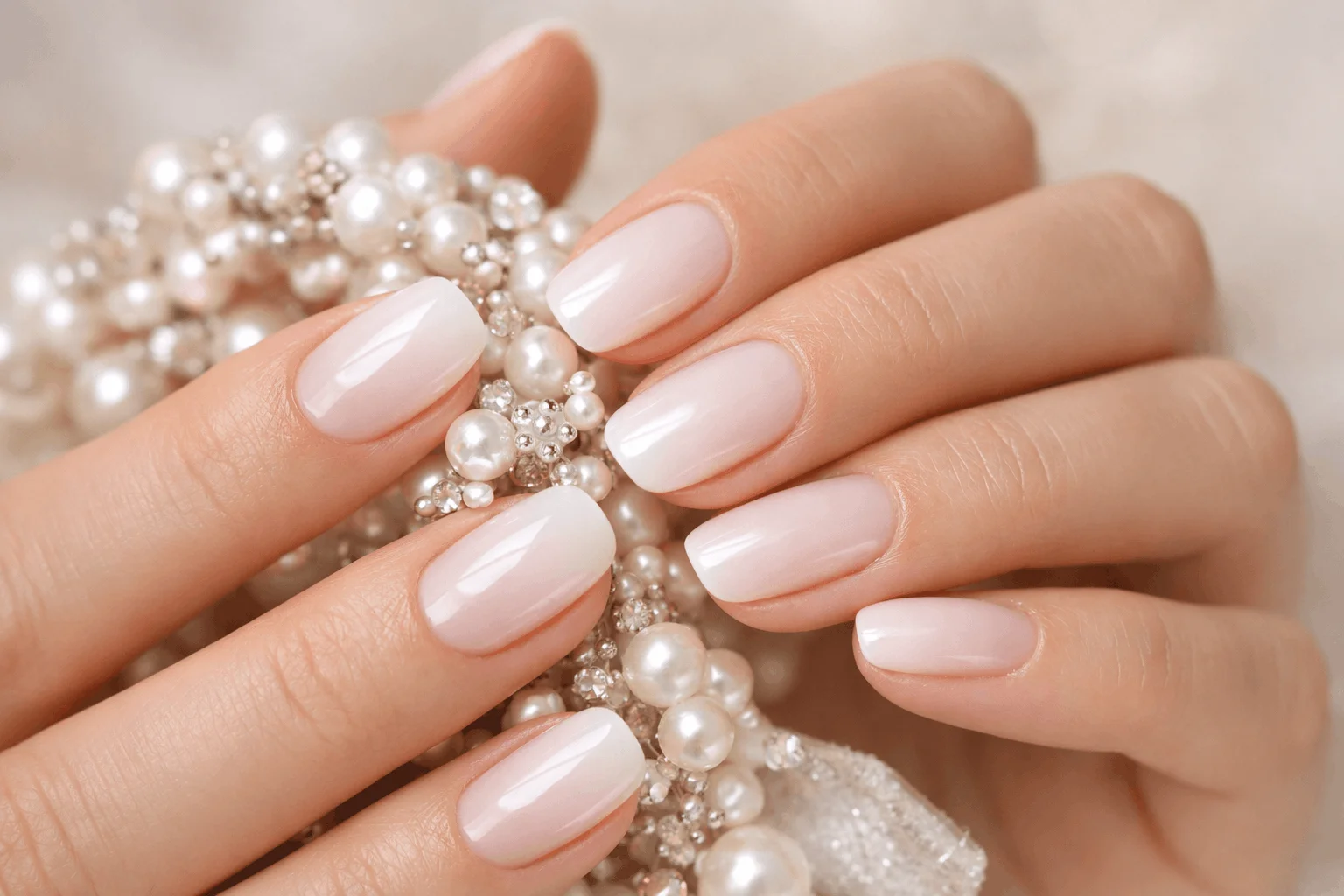 19 White Nails Designs That Feel Fresh and Elegant 6 Milky white nails soft manicure design