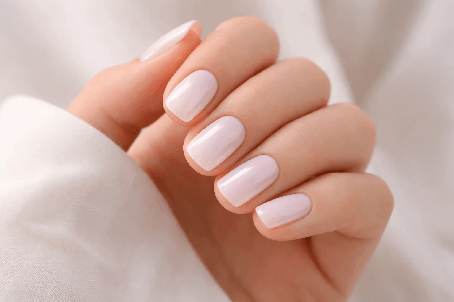 18 School Nails Ideas That Are Simple & Stylish 9 Milky white simple school nails ideas