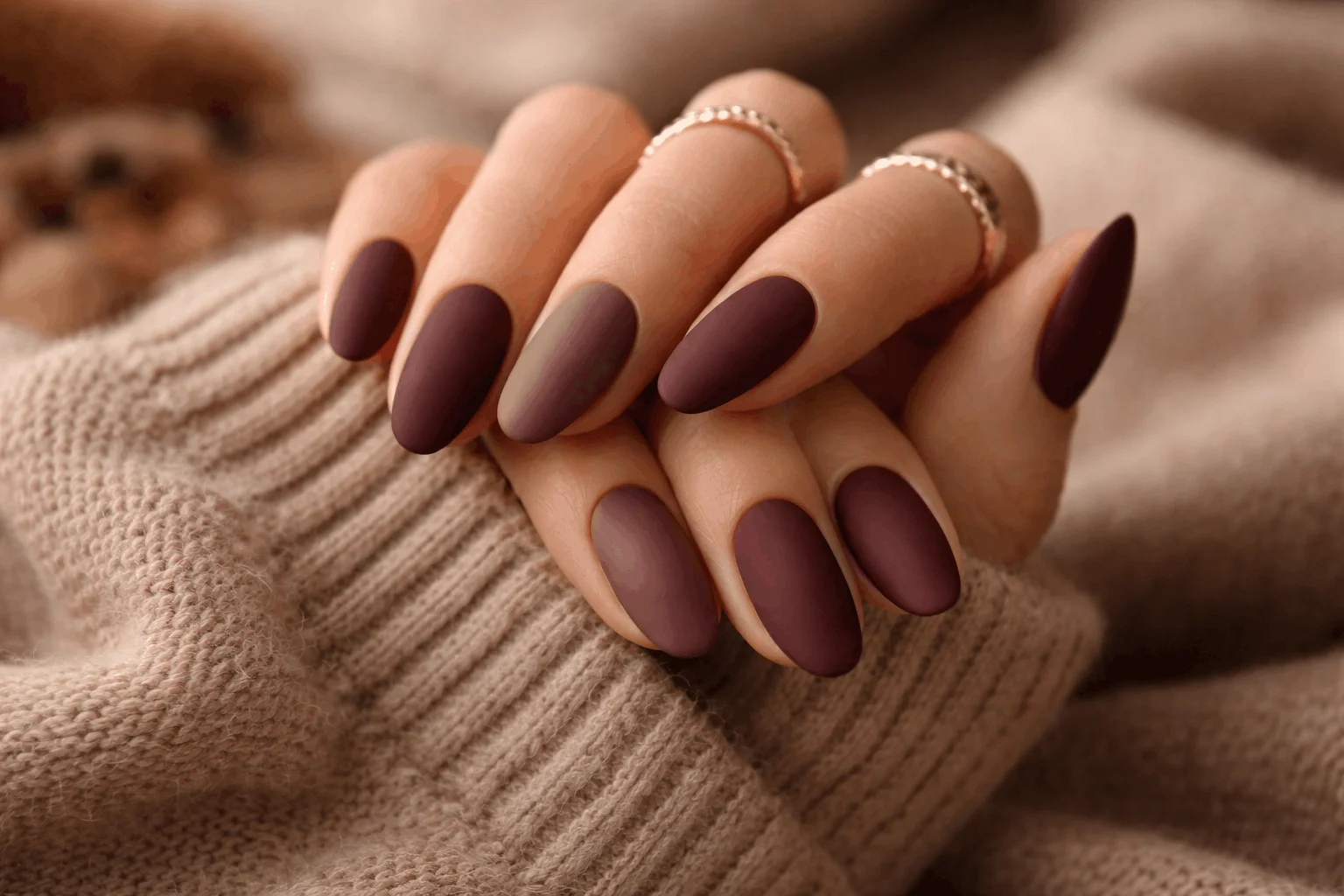 15 Cherry Mocha Nails Perfect for Any Season 6 Minimalist cherry mocha nails simple nail art
