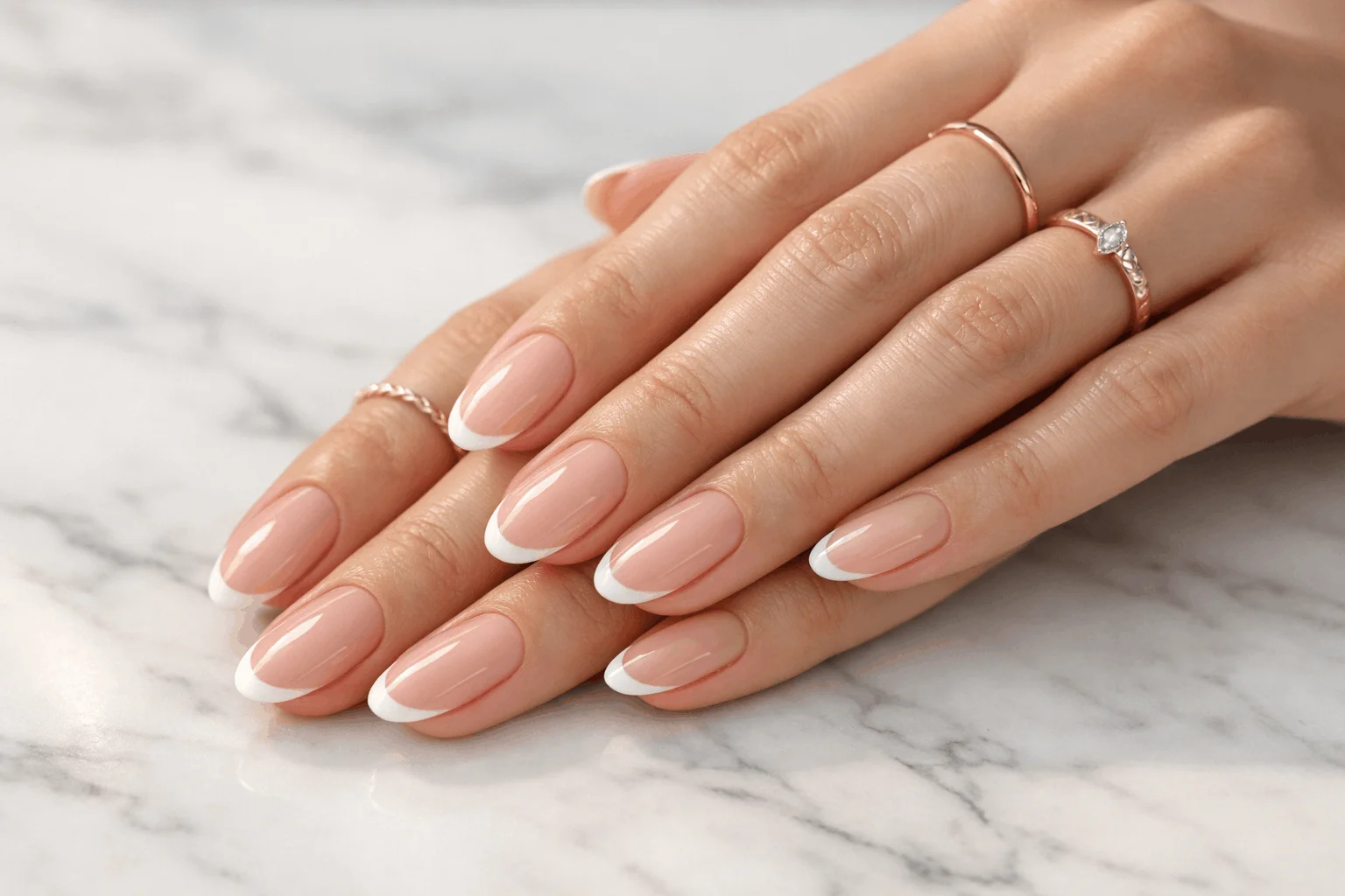18 Nude Nails and Minimalist Nails You’ll Love 6 Minimalist nude french tip nails elegant manicure