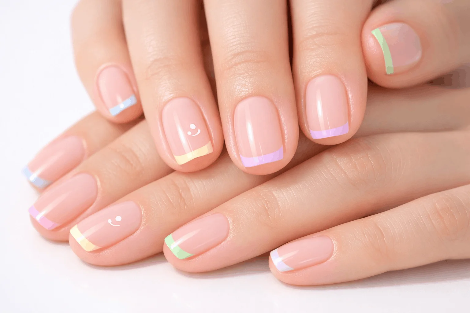 15 Elegant Nails That Elevate Your Style Instantly 3 Modern French manicure with pastel tips
