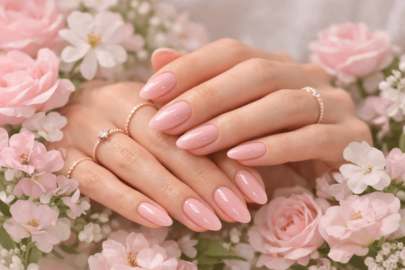 18 Nude Nails and Minimalist Nails You’ll Love 7 Soft pink nude nails romantic minimalist manicure