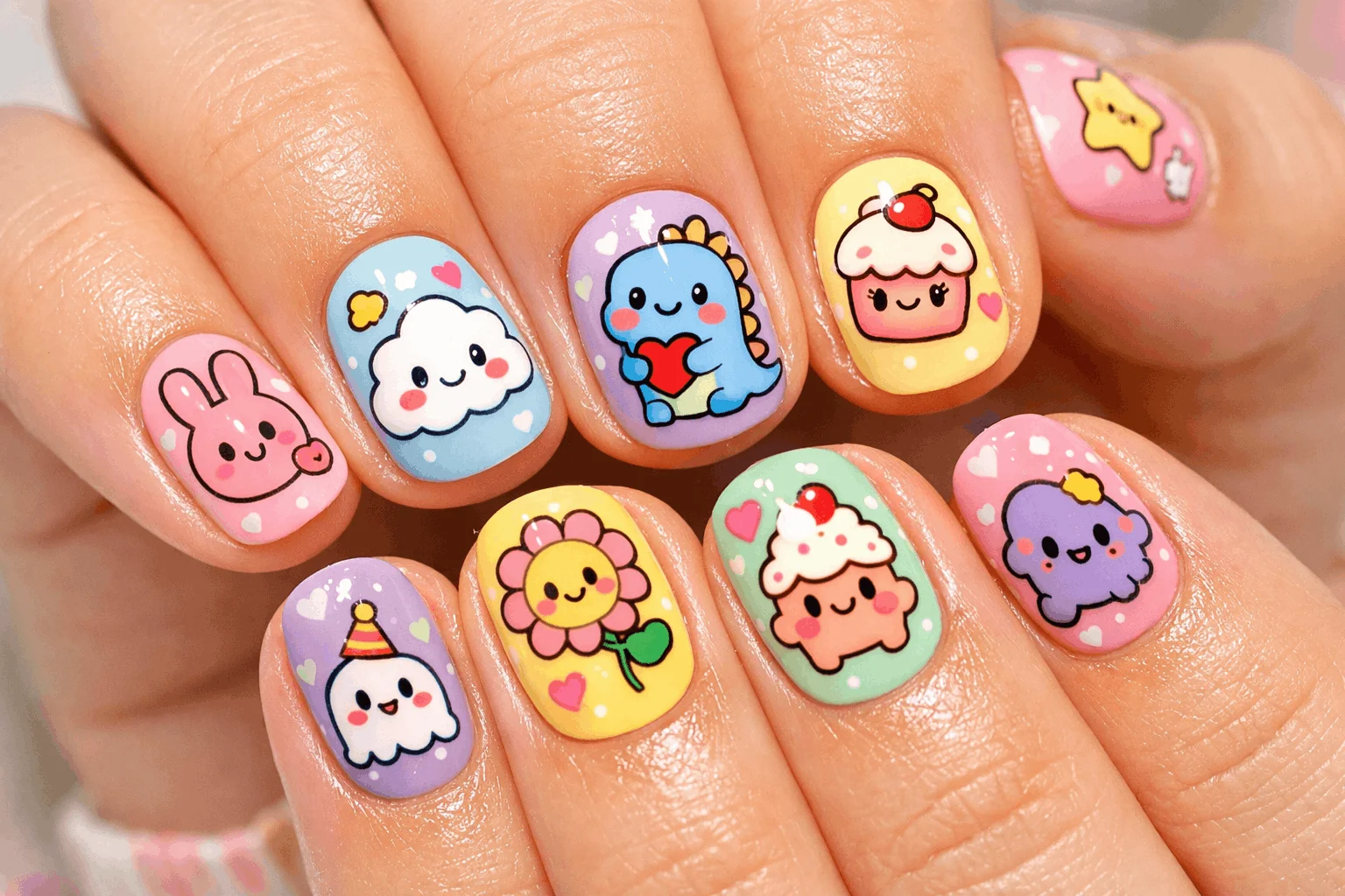 17 Teen Nails Ideas That Are Cute, Trendy & Easy 10 cartoon character teen nails design