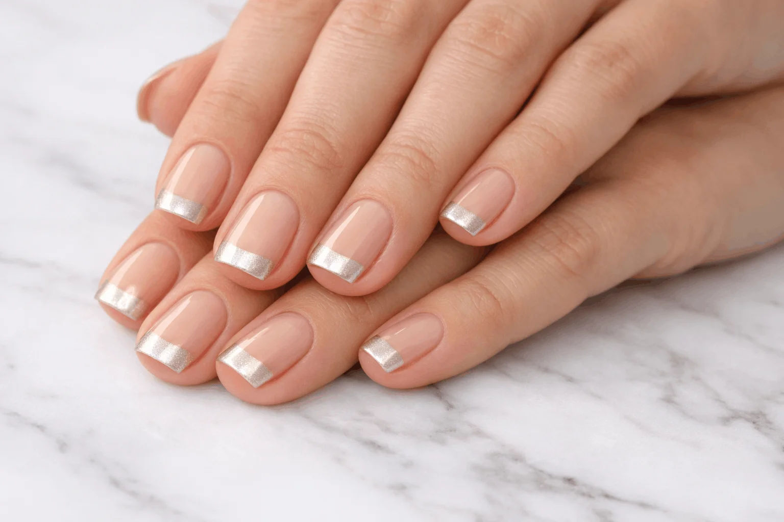 17 Champagne Nails Designs That Look Classy & Chic 7 champagne french tip nails classy manicure