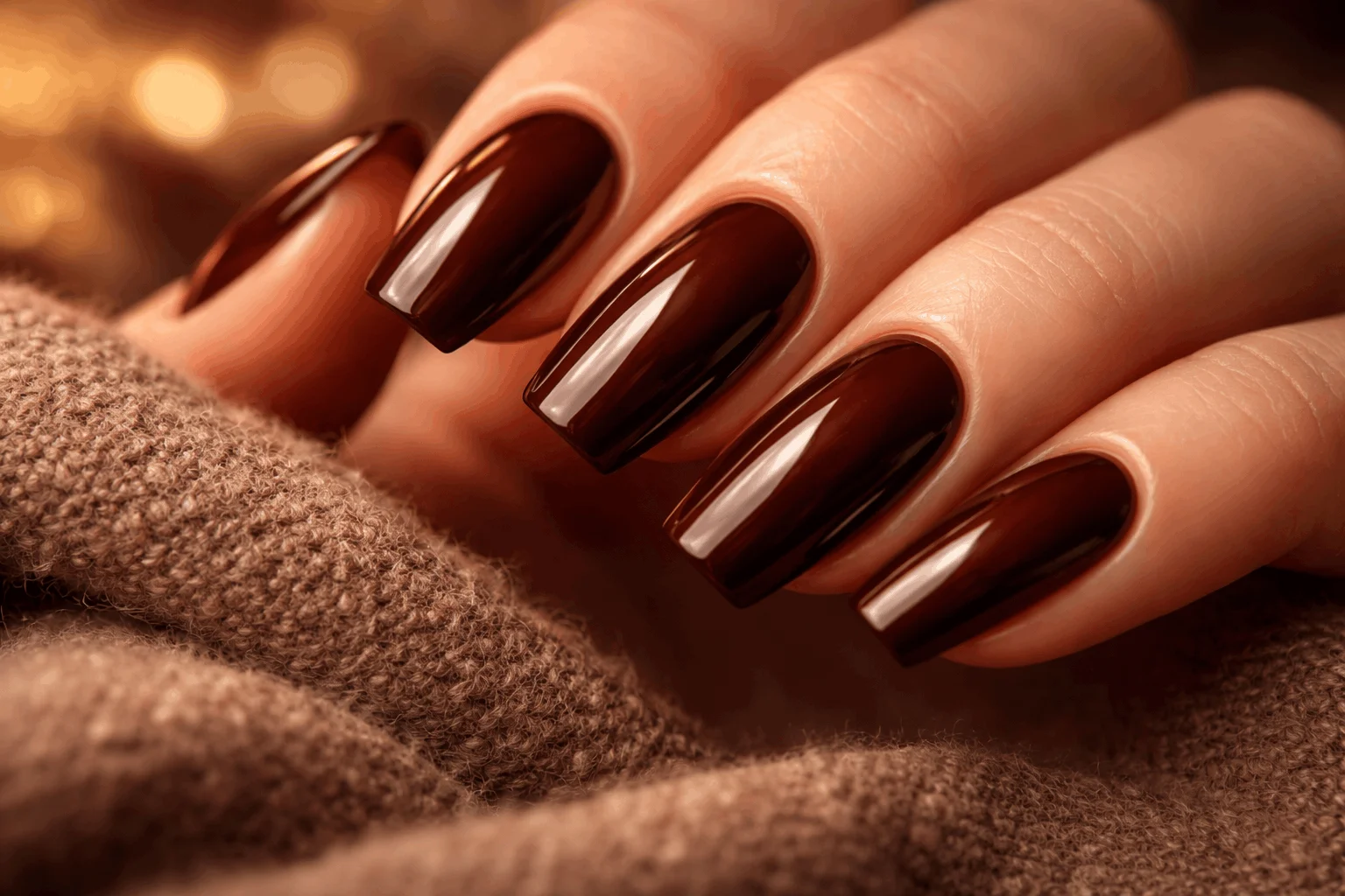 17 November Nails Designs That Stand Out 7 chocolate brown glossy november nails rich fall color
