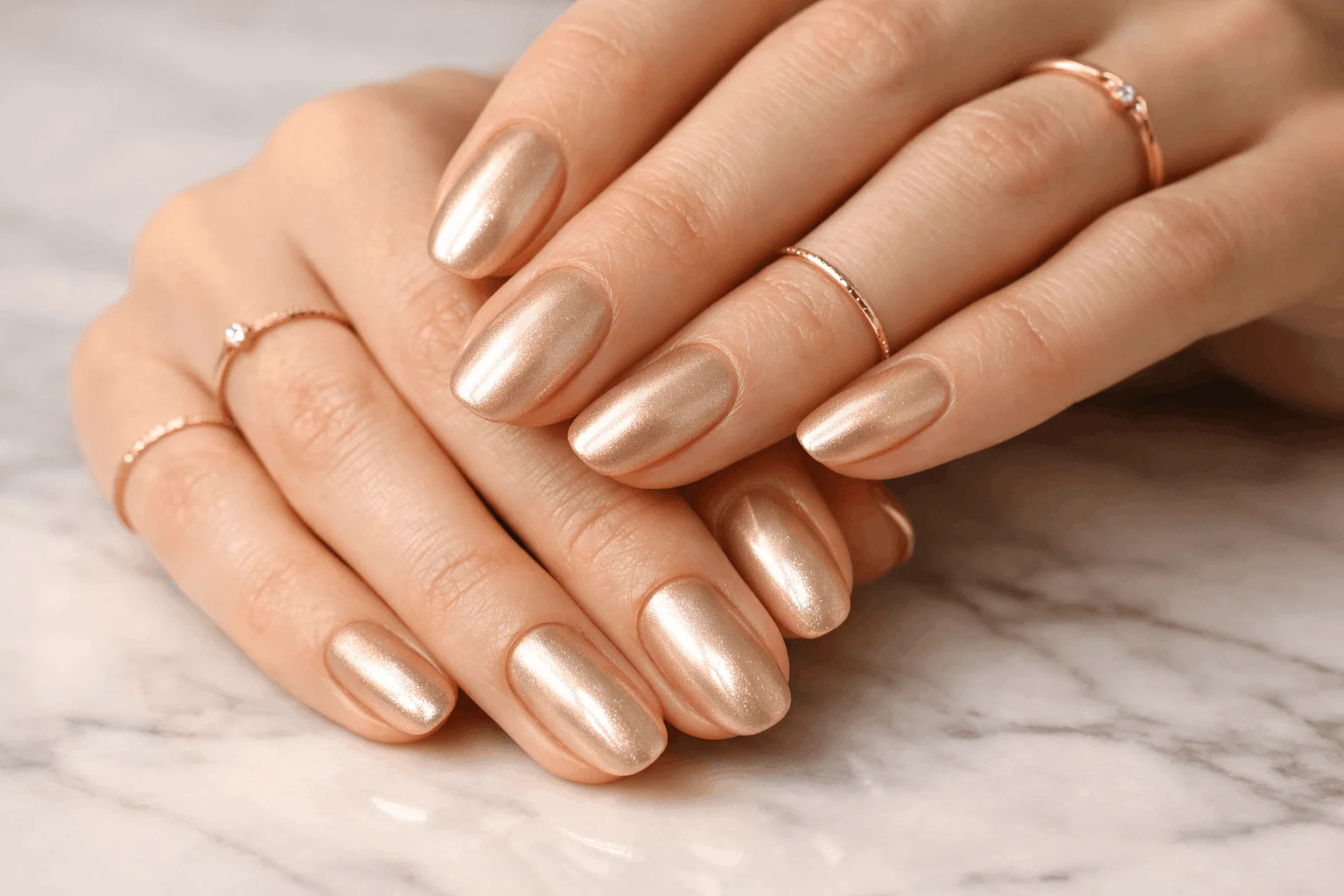17 Champagne Nails Designs That Look Classy & Chic 2 classic champagne nails elegant manicure style