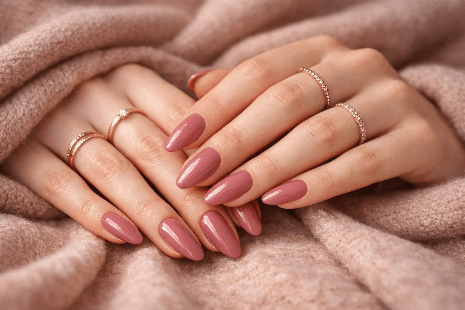 17 Best Nail Colors for Fair Skin That Look Stunning 5 dusty rose nail color flattering for fair skin