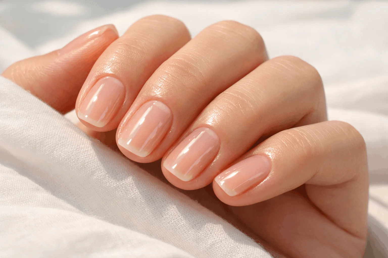 18 Minimalist Nails That Elevate Your Everyday Look 8 glossy clear minimalist nails natural look