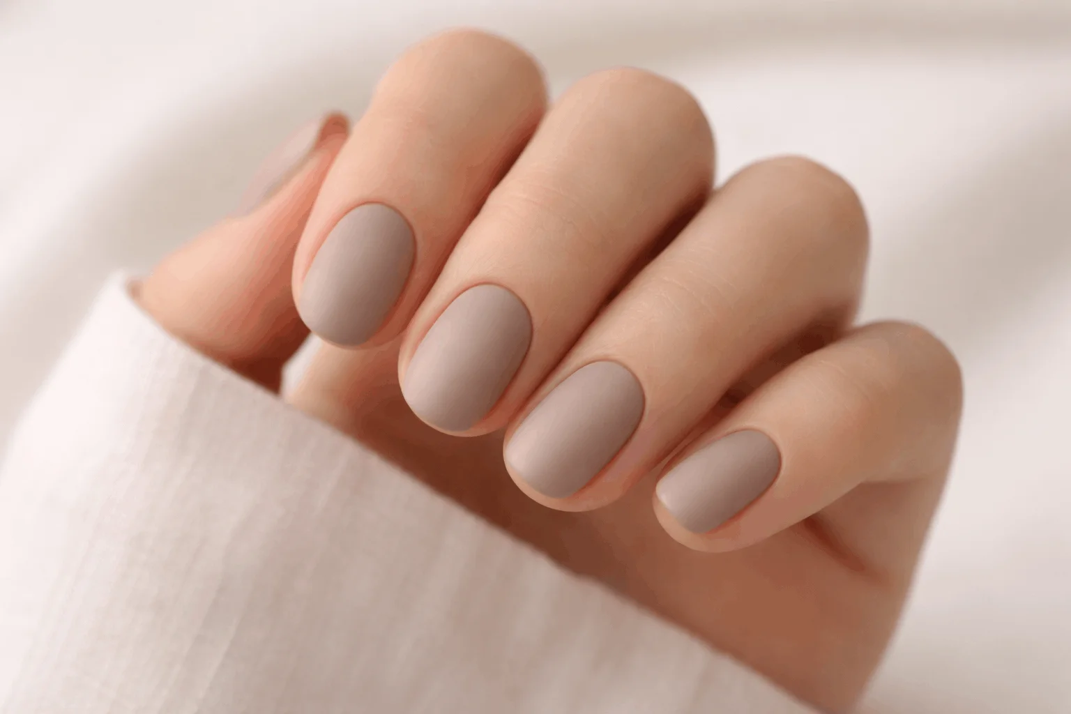 17 November Nails Designs That Stand Out 4 matte taupe november nails minimal clean aesthetic