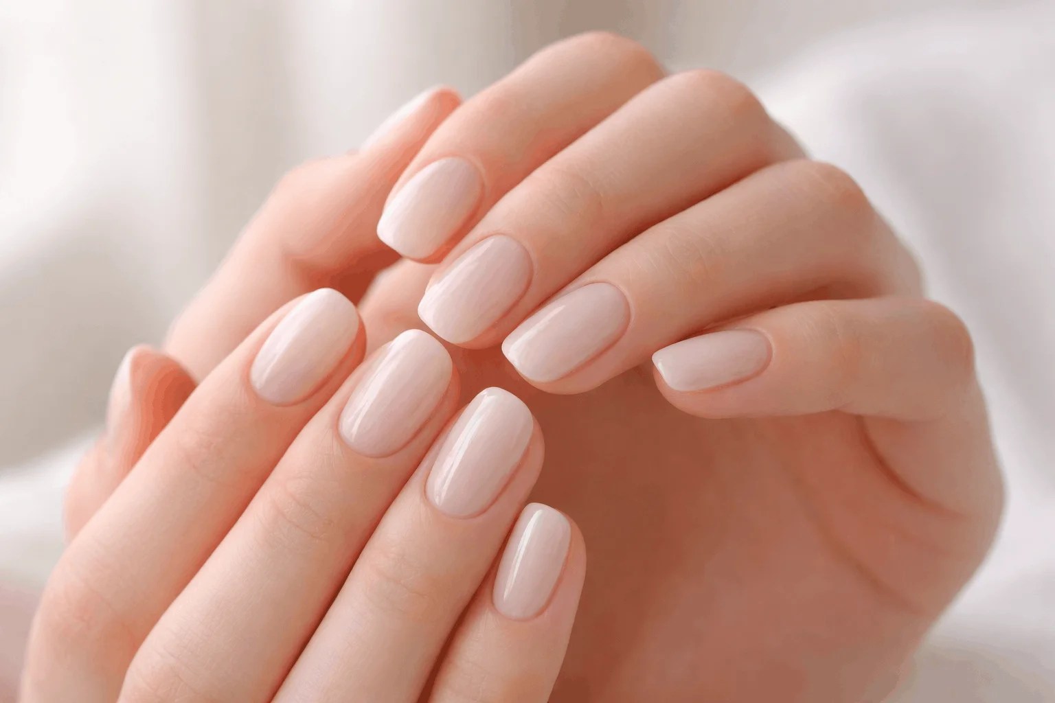 18 Minimalist Nails That Elevate Your Everyday Look 3 milky white minimalist nails clean girl look