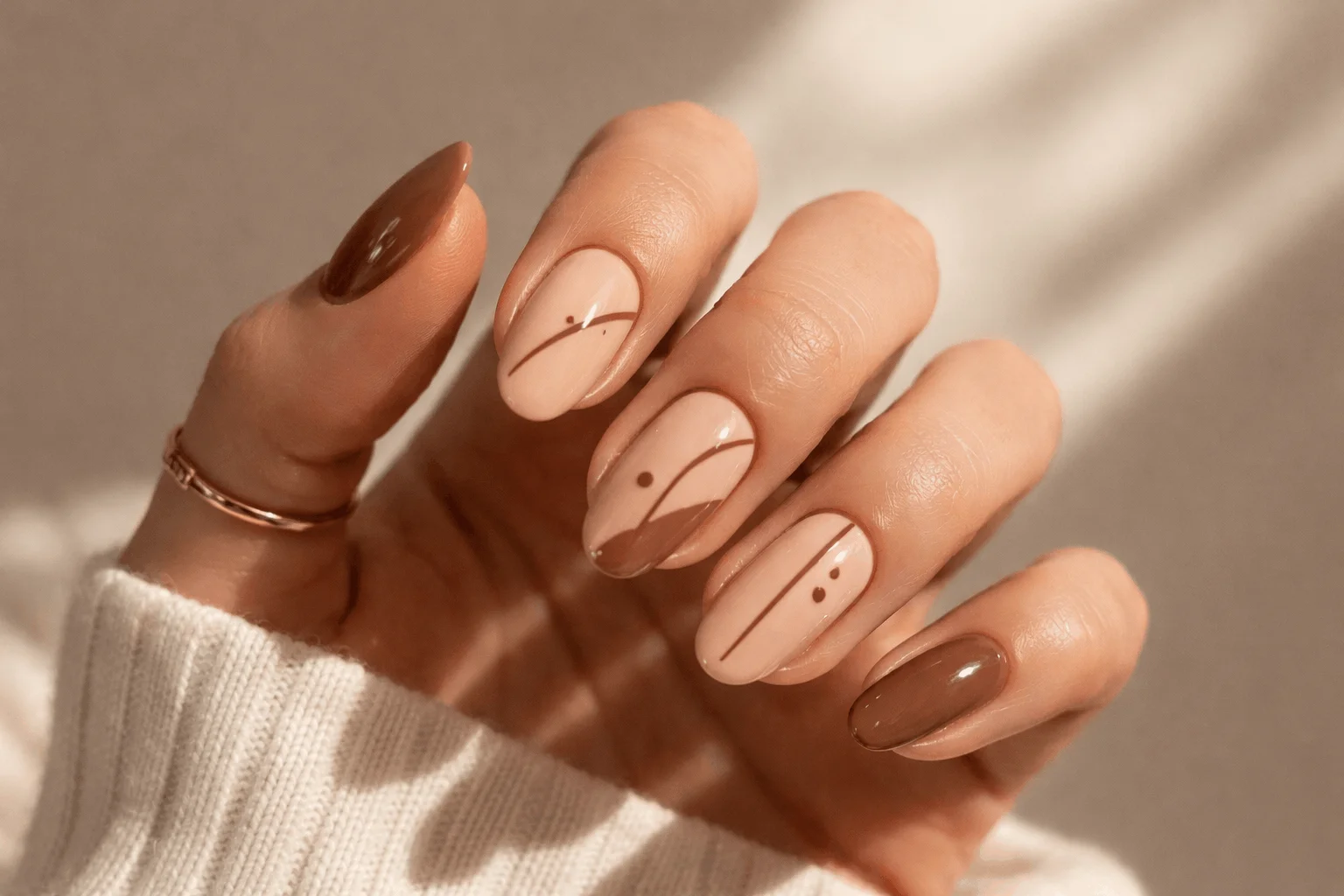 17 Brown Nails Ideas That Feel Rich & Chic 10 minimalist brown nail designs clean modern look